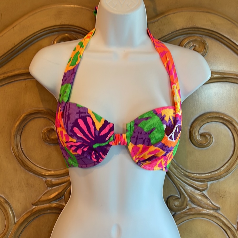 Neon Tropical halter top